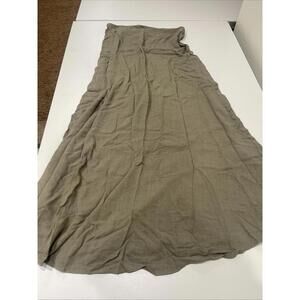 ASOS DESIGN linen blend bandeau maxi dress in khaki 10